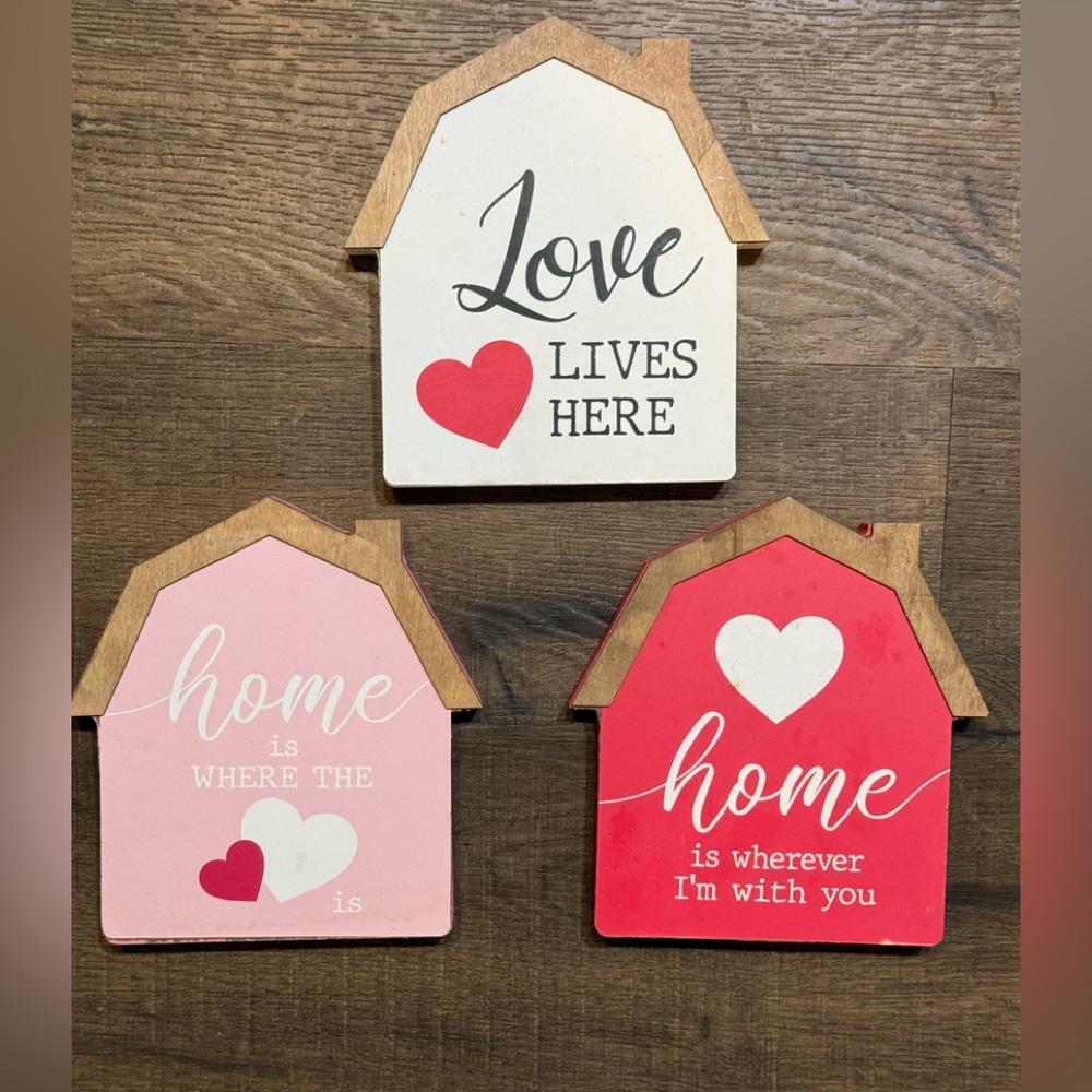 Wood Sign House Shape Farmhouse Decor Wood Block Sweet Home Sign Rustic House